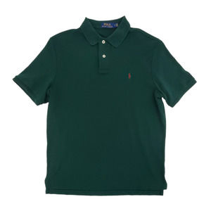 Polo Ralph Lauren Polo Shirt Green T-Shirt Style Polo with Red Logo Mens Size M